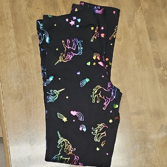 Wonder Nation Black Unicorn Print Kids Leggings - Picture 1 of 1